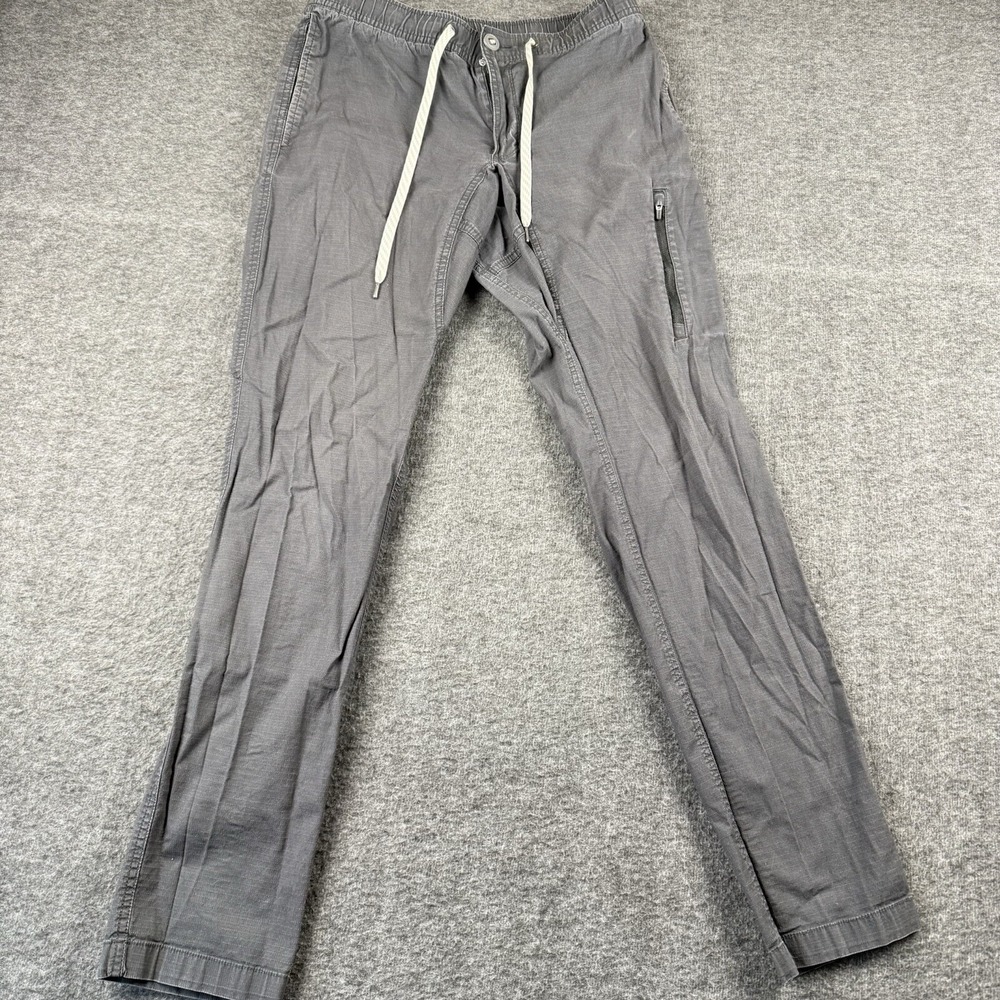 Vuori Ripstop Pants Mens Small Gray Climber Joggers Drawstring Hiker Outdoors‎
